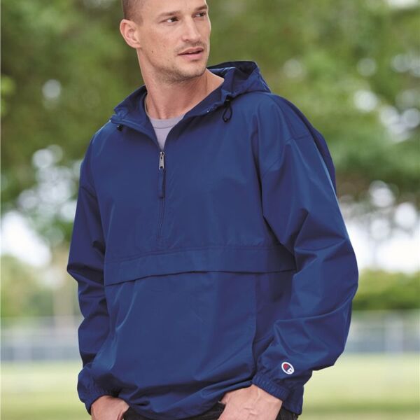 Hooded Packable Quarter-Zip Jacket Thumbnail
